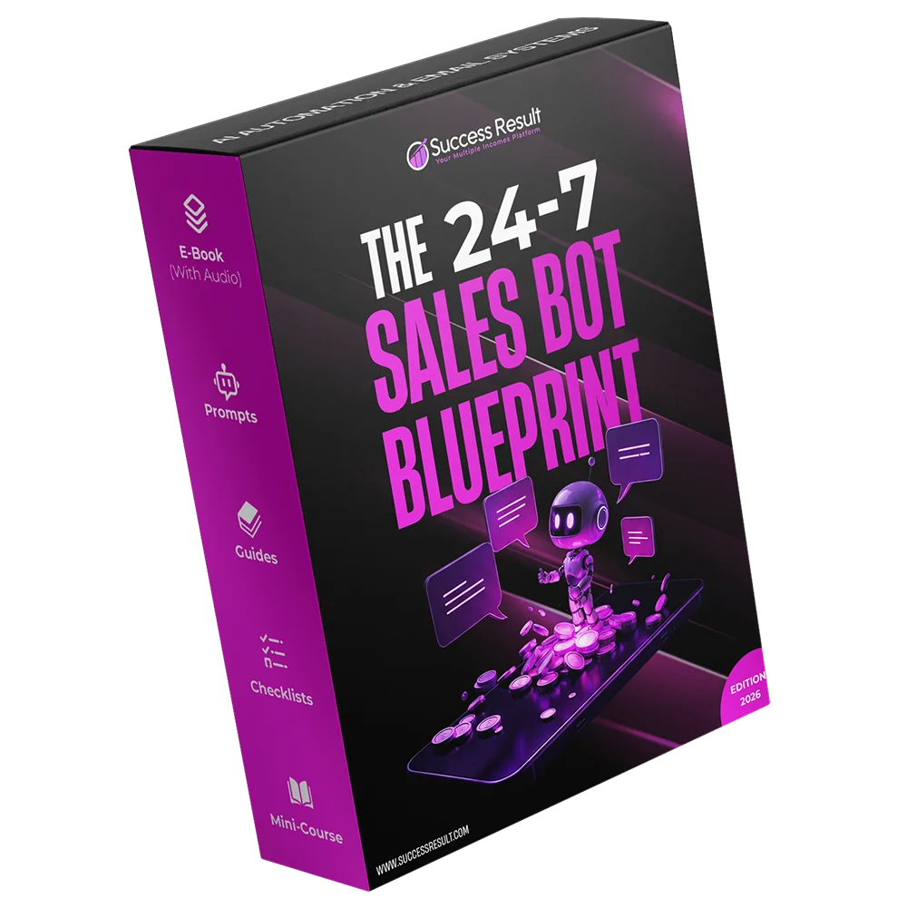 The 24-7 Sales Bot Blueprint — Audio, e-book, checklist, guide, listicle, mini-course, prompt pack and toolstack