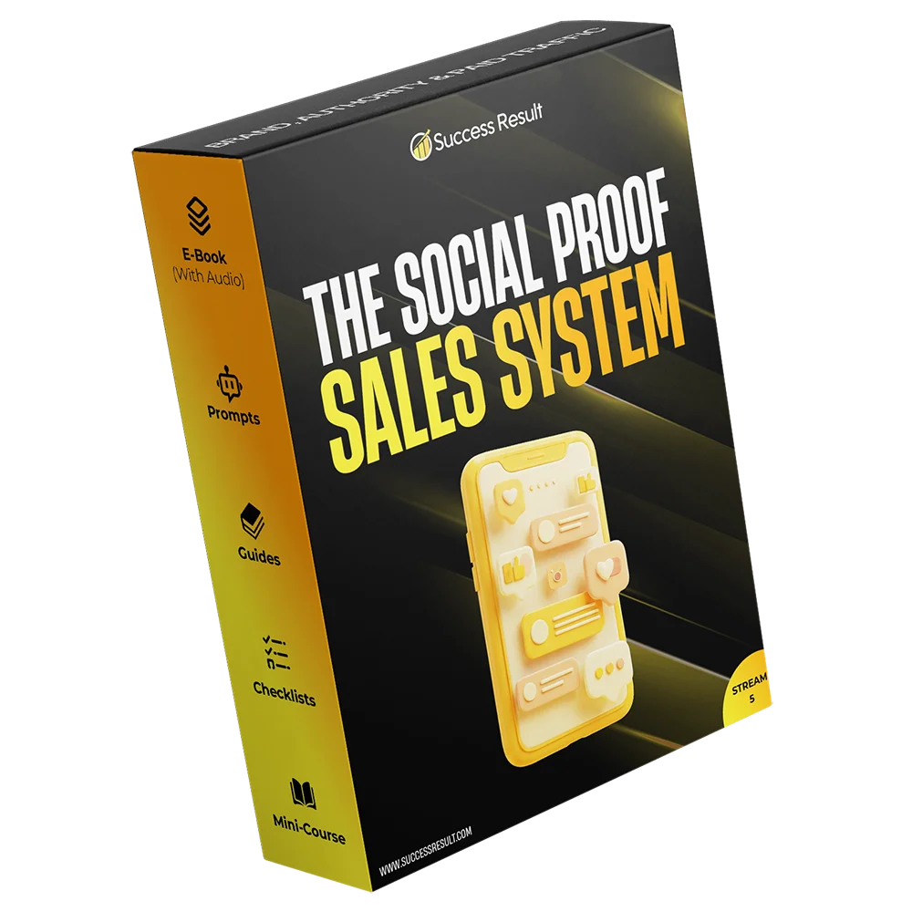 The Social Proof Sales System — Audio, E-Book, checklist, guide, mini-course, prompt pack and toolstack
