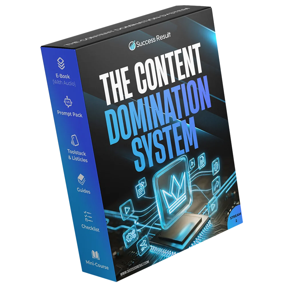 The Content Domination System — Audio, E-Book, checklist, guide, listicle, mini-course, prompt pack and toolstack