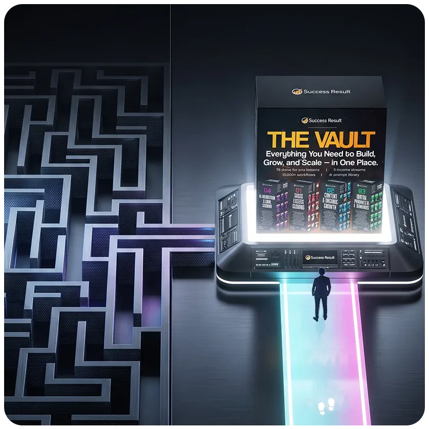 The Success Result Vault — 7 income stream boxes and the full library