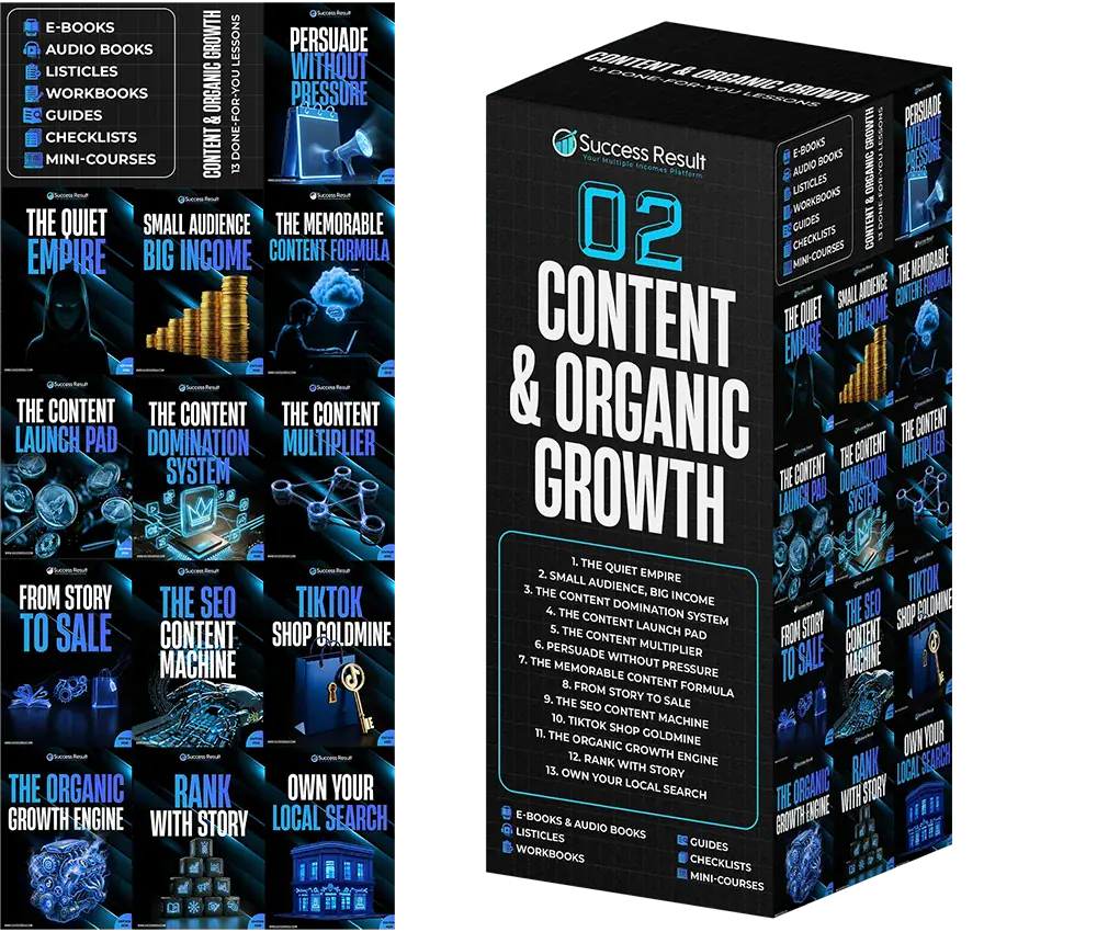 Stream 02 — Content & Organic Growth: 13 done-for-you lessons