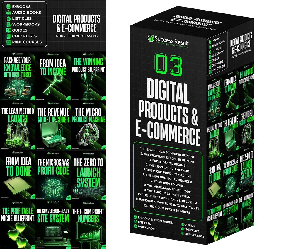Stream 03 — Digital Products & E-commerce: 12 done-for-you lessons